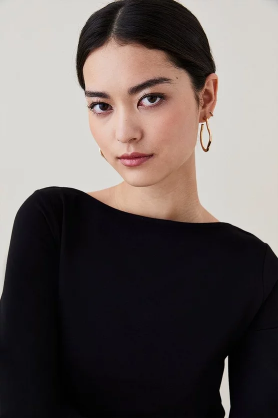 Flash Sale ⌛ Karen Millen Petite Cotton Slash Neck 3/4 Sleeve Top 🔔 7 Flash Sale ⌛ Karen Millen Petite Cotton Slash Neck 3/4 Sleeve Top 🔔 - Image 5