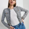 Hot Sale ⌛ Karen Millen Tweed Pearl Knit Short Cardigan ⌛ 2 Hot Sale ⌛ Karen Millen Tweed Pearl Knit Short Cardigan ⌛ -Karen Millen Outlet store akk00014 mono xl
