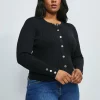 New 💯 Karen Millen Plus size Knitted Rib Cardigan 🥰