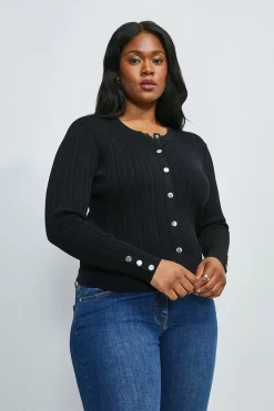 New 💯 Karen Millen Plus size Knitted Rib Cardigan 🥰