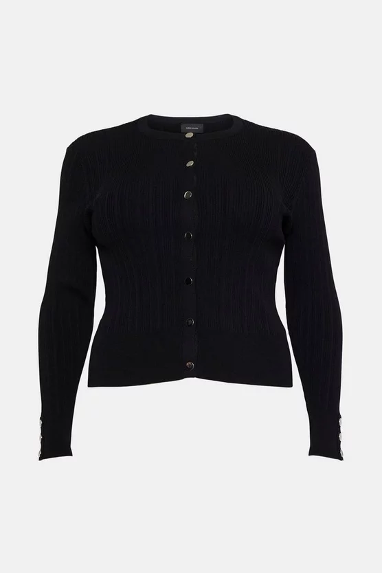 New π― Karen Millen Plus size Knitted Rib Cardigan π₯° 4 New π― Karen Millen Plus size Knitted Rib Cardigan π₯° - Image 2