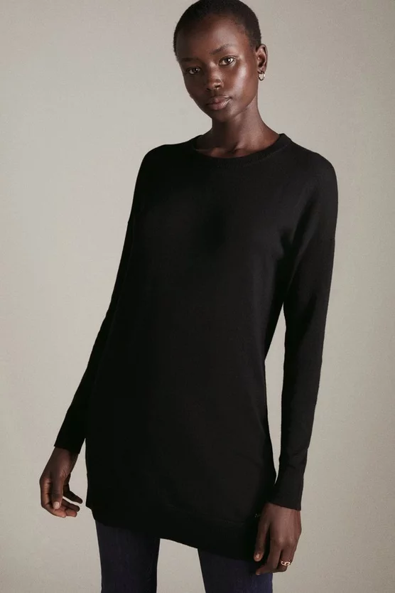 Best Sale โ๏ธ Karen Millen Merino Wool Crew Neck Longline Jumper ๐คฉ 2 Best Sale โ๏ธ Karen Millen Merino Wool Crew Neck Longline Jumper ๐คฉ