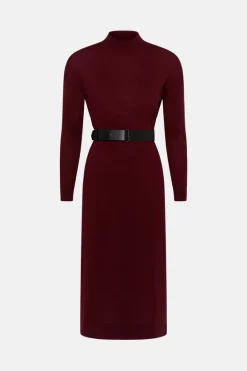 Best deal 🤩 Karen Millen Cashmere Blend Funnel Neck Belted Midi 👗 Dress ✔️ 11 Best deal 🤩 Karen Millen Cashmere Blend Funnel Neck Belted Midi 👗 Dress ✔️ -Karen Millen Outlet store akk01962 berry xl 3