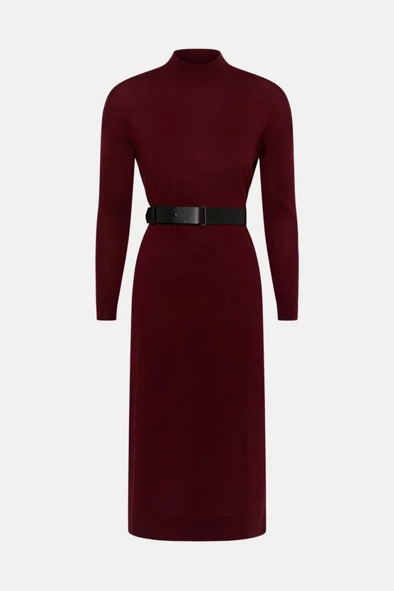 Best deal 🤩 Karen Millen Cashmere Blend Funnel Neck Belted Midi 👗 Dress ✔️ 6 Best deal 🤩 Karen Millen Cashmere Blend Funnel Neck Belted Midi 👗 Dress ✔️ - Image 4