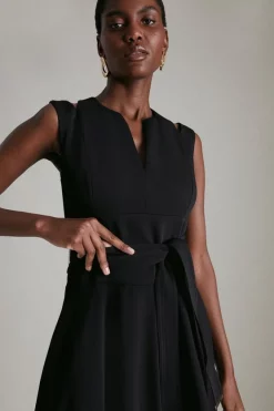 New ❤️ Karen Millen Soft Tailored Waterfall Maxi 👗 Dress 😉 -Karen Millen Outlet store akk03507 black xl 1