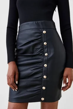 New ⭐ Karen Millen Pu And Knit Mix Mini 👗 Dress 🥰 11 New ⭐ Karen Millen Pu And Knit Mix Mini 👗 Dress 🥰 -Karen Millen Outlet store akk03673 black xl 2