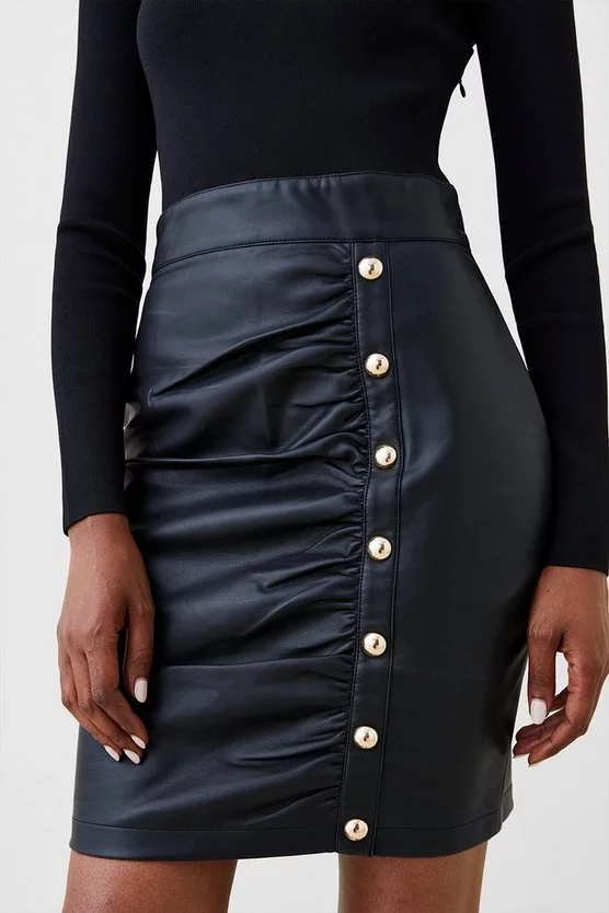 New ⭐ Karen Millen Pu And Knit Mix Mini 👗 Dress 🥰 5 New ⭐ Karen Millen Pu And Knit Mix Mini 👗 Dress 🥰 - Image 3