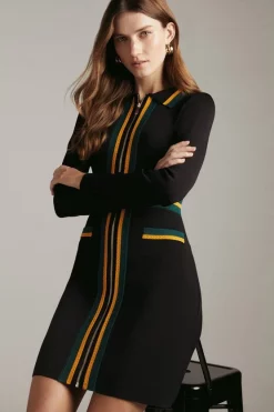 Brand new 💯 Karen Millen Sporty Full Needle Long Sleeve Knit Mini 👗 Dress 🛒 11 Brand new 💯 Karen Millen Sporty Full Needle Long Sleeve Knit Mini 👗 Dress 🛒 -Karen Millen Outlet store akk03872 black xl 1