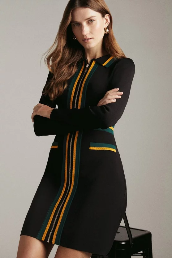 Brand new 💯 Karen Millen Sporty Full Needle Long Sleeve Knit Mini 👗 Dress 🛒 5 Brand new 💯 Karen Millen Sporty Full Needle Long Sleeve Knit Mini 👗 Dress 🛒 - Image 3