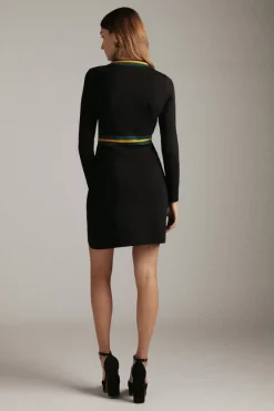Brand new 💯 Karen Millen Sporty Full Needle Long Sleeve Knit Mini 👗 Dress 🛒 12 Brand new 💯 Karen Millen Sporty Full Needle Long Sleeve Knit Mini 👗 Dress 🛒 -Karen Millen Outlet store akk03872 black xl 2