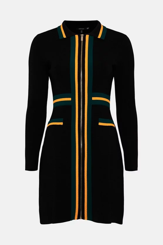 Brand new 💯 Karen Millen Sporty Full Needle Long Sleeve Knit Mini 👗 Dress 🛒 4 Brand new 💯 Karen Millen Sporty Full Needle Long Sleeve Knit Mini 👗 Dress 🛒 - Image 2