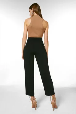Cheap 💯 Karen Millen Essential Tailored Slim Leg Trousers 🧨 -Karen Millen Outlet store akk03909 black xl 2