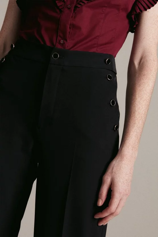 Best deal ❤️ Karen Millen Italian Technical Power Stretch Wide Leg Trousers - black 👍 5 Best deal ❤️ Karen Millen Italian Technical Power Stretch Wide Leg Trousers - black 👍 - Image 3