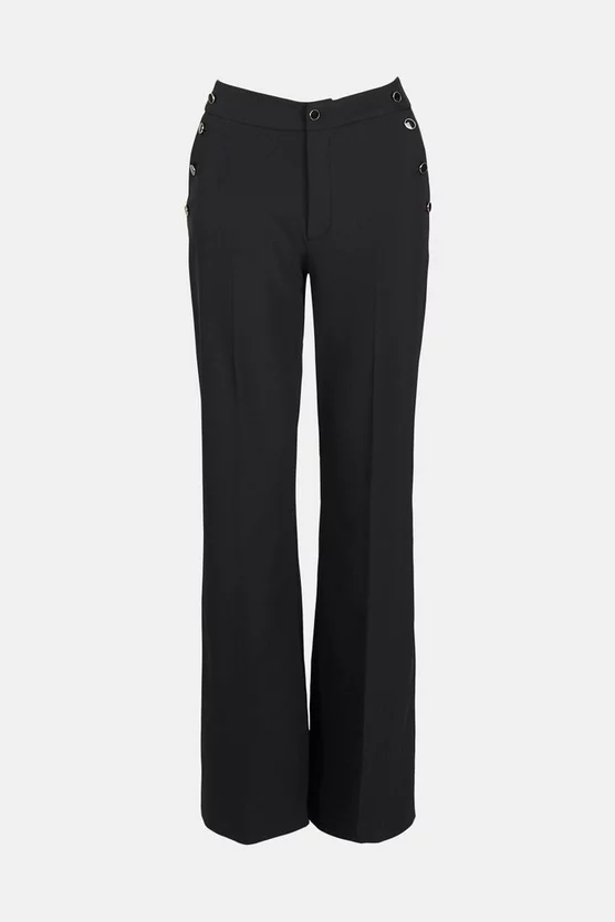 Best deal ❤️ Karen Millen Italian Technical Power Stretch Wide Leg Trousers - black 👍 4 Best deal ❤️ Karen Millen Italian Technical Power Stretch Wide Leg Trousers - black 👍 - Image 2