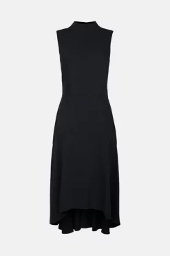 Cheapest 👍 Karen Millen Soft Tailored High Low Midi 👗 Dress 💯 -Karen Millen Outlet store akk05603 black xl 3
