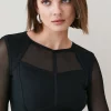 Cheapest 🔔 Karen Millen Sheer Panelled Knit Bandage Top 👏 1 Cheapest 🔔 Karen Millen Sheer Panelled Knit Bandage Top 👏 -Karen Millen Outlet store akk06439 black xl
