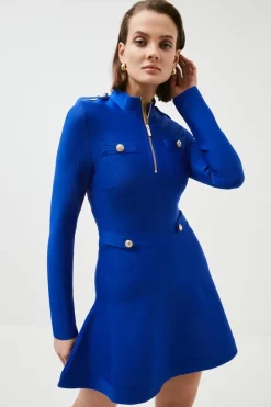 Top 10 ⌛ Karen Millen Bandage Knit Long Sleeve Top In Recycled Yarn ❤️ -Karen Millen Outlet store akk06613 cobalt xl 4