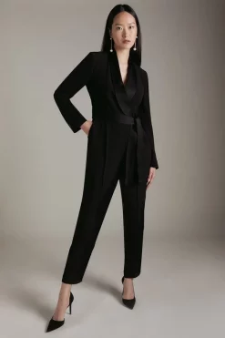 Buy โญ Karen Millen Tuxedo Wrap Jumpsuit ๐