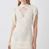 Cheapest 😀 Karen Millen Cornelli Embellished Fringed Woven 👗 Dress 😍 2 Cheapest 😀 Karen Millen Cornelli Embellished Fringed Woven 👗 Dress 😍 -Karen Millen Outlet store akk07064 ivory xl
