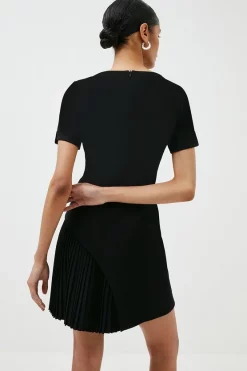 Brand new 💯 Karen Millen Tailored Military Pleat Short Sleeve Mini 👗 Dress 👍 -Karen Millen Outlet store akk94097 black xl 5