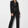Outlet 🔥 Karen Millen Tuxedo Belted Wrap Jumpsuit 🥰 -Karen Millen Outlet store akk94298 black xl