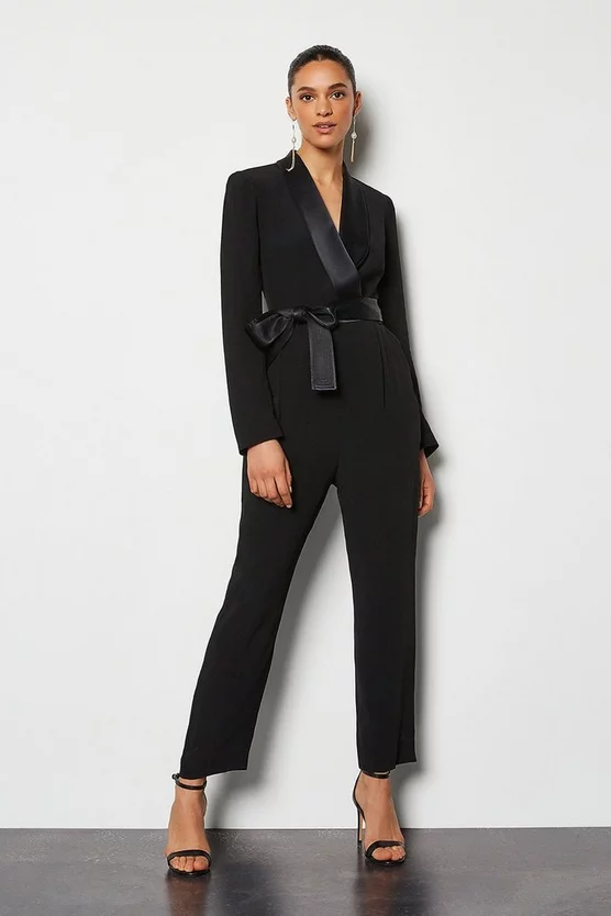 Outlet ๐ฅ Karen Millen Tuxedo Belted Wrap Jumpsuit ๐ฅฐ 2 Outlet ๐ฅ Karen Millen Tuxedo Belted Wrap Jumpsuit ๐ฅฐ