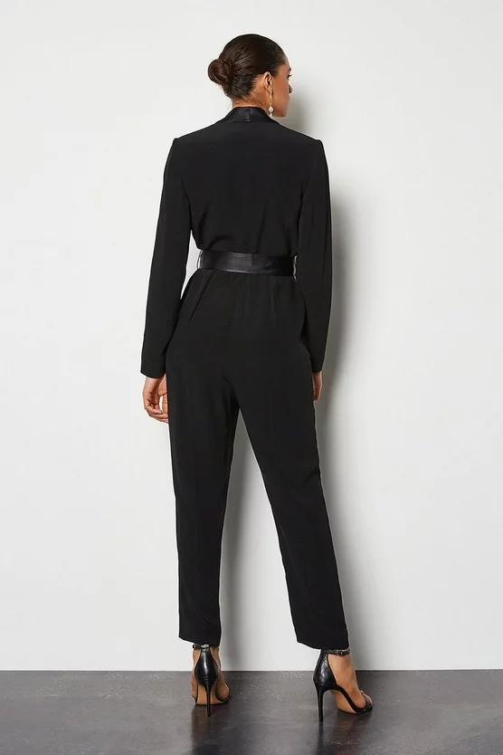 Outlet ๐ฅ Karen Millen Tuxedo Belted Wrap Jumpsuit ๐ฅฐ 4 Outlet ๐ฅ Karen Millen Tuxedo Belted Wrap Jumpsuit ๐ฅฐ - Image 3
