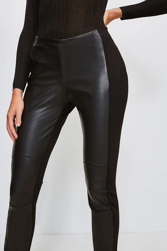 Best Pirce 🔔 Karen Millen Leather and Ponte Legging - black ⌛ 4 Best Pirce 🔔 Karen Millen Leather and Ponte Legging - black ⌛ - Image 2