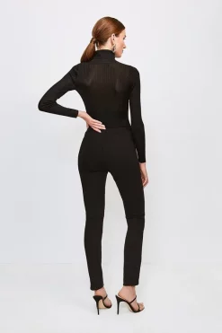 Best Pirce 🔔 Karen Millen Leather and Ponte Legging - black ⌛ 8 Best Pirce 🔔 Karen Millen Leather and Ponte Legging - black ⌛ -Karen Millen Outlet store akk95670 black xl 2