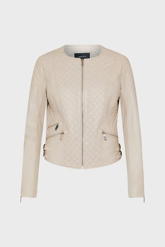 Wholesale 🌟 Karen Millen Leather Quilted Biker Jacket 🛒 6 Wholesale 🌟 Karen Millen Leather Quilted Biker Jacket 🛒 - Image 4
