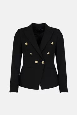Discount 👏 Karen Millen Tailored Button Military Blazer ❤️ 21 Discount 👏 Karen Millen Tailored Button Military Blazer ❤️ -Karen Millen Outlet store akk98032 black xl 3