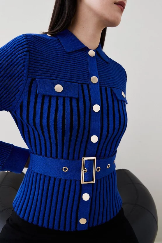Flash Sale β Karen Millen Belted Utility Rib Knitted Cardigan π 4 Flash Sale β Karen Millen Belted Utility Rib Knitted Cardigan π - Image 2