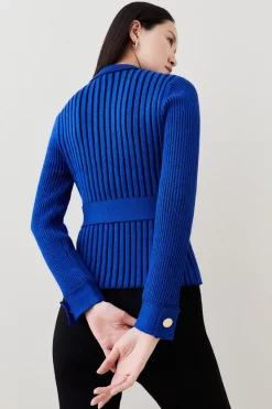 Flash Sale β Karen Millen Belted Utility Rib Knitted Cardigan π 11 Flash Sale β Karen Millen Belted Utility Rib Knitted Cardigan π -Karen Millen Outlet store bkk00266 cobalt xl 2