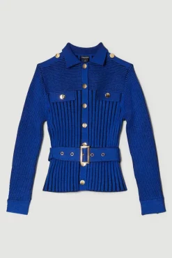 Flash Sale β Karen Millen Belted Utility Rib Knitted Cardigan π 12 Flash Sale β Karen Millen Belted Utility Rib Knitted Cardigan π -Karen Millen Outlet store bkk00266 cobalt xl 3