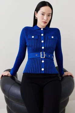 Flash Sale β Karen Millen Belted Utility Rib Knitted Cardigan π 13 Flash Sale β Karen Millen Belted Utility Rib Knitted Cardigan π -Karen Millen Outlet store bkk00266 cobalt xl 4
