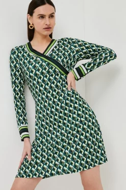 Best deal 👍 Karen Millen Geo Print Jersey Wrap Mini 👗 Dress 🛒