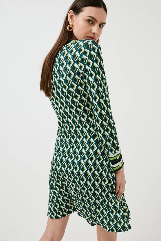 Best deal 👍 Karen Millen Geo Print Jersey Wrap Mini 👗 Dress 🛒 5 Best deal 👍 Karen Millen Geo Print Jersey Wrap Mini 👗 Dress 🛒 - Image 3