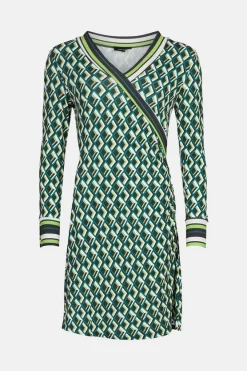 Best deal 👍 Karen Millen Geo Print Jersey Wrap Mini 👗 Dress 🛒 10 Best deal 👍 Karen Millen Geo Print Jersey Wrap Mini 👗 Dress 🛒 -Karen Millen Outlet store bkk00281 green xl 3