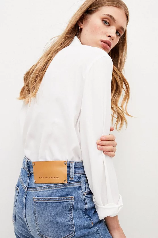 Hot Sale โค๏ธ Karen Millen Mid Rise Straight Leg Raw Hem ๐ Jeans - pale wash ๐งจ 4 Hot Sale โค๏ธ Karen Millen Mid Rise Straight Leg Raw Hem ๐ Jeans - pale wash ๐งจ - Image 3