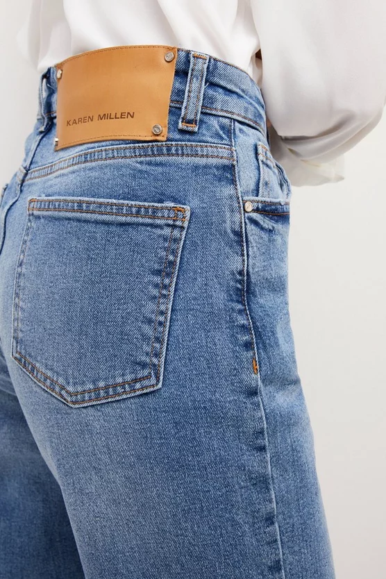 Hot Sale โค๏ธ Karen Millen Mid Rise Straight Leg Raw Hem ๐ Jeans - pale wash ๐งจ 6 Hot Sale โค๏ธ Karen Millen Mid Rise Straight Leg Raw Hem ๐ Jeans - pale wash ๐งจ - Image 5