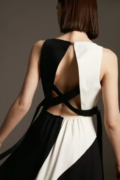 Brand new ๐ฏ Karen Millen Soft Tailored Colourblock Strappy Back Maxi ๐ Dress ๐ 13 Brand new ๐ฏ Karen Millen Soft Tailored Colourblock Strappy Back Maxi ๐ Dress ๐ -Karen Millen Outlet store bkk00763 black xl 4
