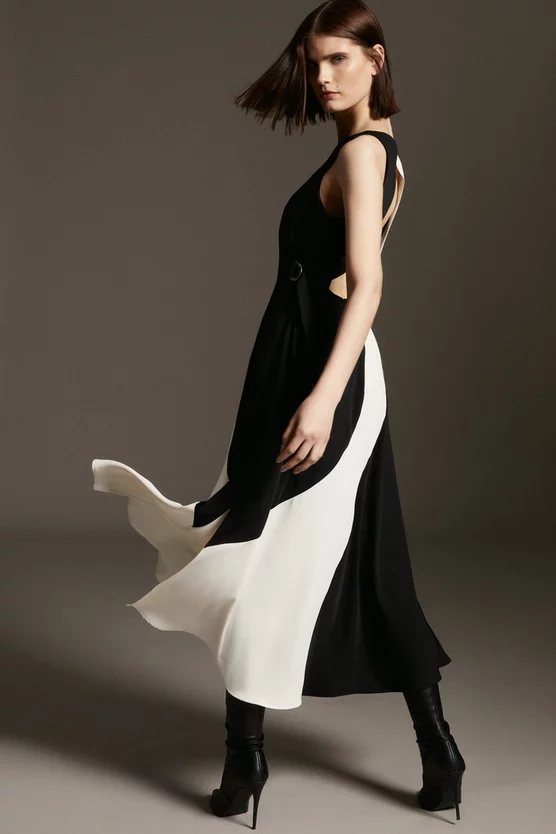 Brand new ๐ฏ Karen Millen Soft Tailored Colourblock Strappy Back Maxi ๐ Dress ๐ 8 Brand new ๐ฏ Karen Millen Soft Tailored Colourblock Strappy Back Maxi ๐ Dress ๐ - Image 6