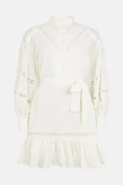 Brand new โจ Karen Millen Lydia Millen Lace Trim Cotton Voile Woven Mini - ivory ๐ฏ 14 Brand new โจ Karen Millen Lydia Millen Lace Trim Cotton Voile Woven Mini - ivory ๐ฏ -Karen Millen Outlet store bkk00880 ivory xl 5