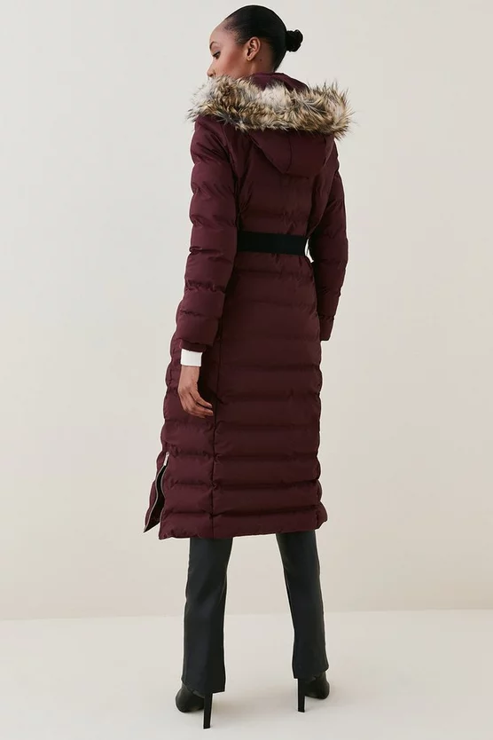 Outlet โ Karen Millen Belted Puffer Faux Fur Maxi Hooded ๐งฅ Coat ๐ 5 Outlet โ Karen Millen Belted Puffer Faux Fur Maxi Hooded ๐งฅ Coat ๐ - Image 3
