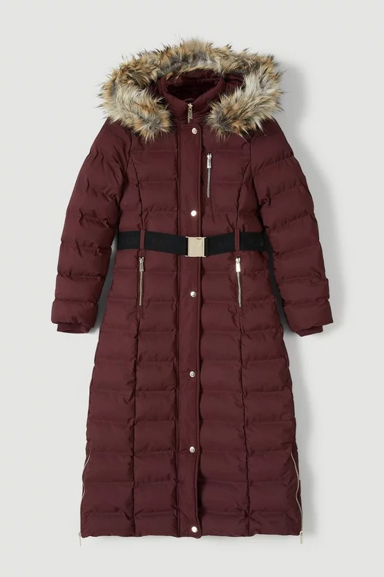 Outlet โ Karen Millen Belted Puffer Faux Fur Maxi Hooded ๐งฅ Coat ๐ 6 Outlet โ Karen Millen Belted Puffer Faux Fur Maxi Hooded ๐งฅ Coat ๐ - Image 4