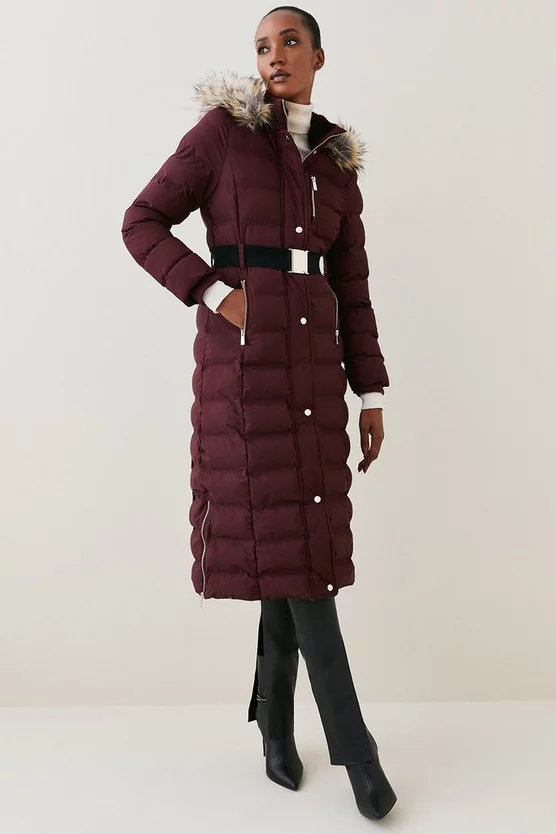 Outlet โ Karen Millen Belted Puffer Faux Fur Maxi Hooded ๐งฅ Coat ๐ 7 Outlet โ Karen Millen Belted Puffer Faux Fur Maxi Hooded ๐งฅ Coat ๐ - Image 5