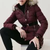 Buy 😍 Karen Millen Belted Puffer Faux Fur Midi Length Hooded 🧥 Coat ⌛