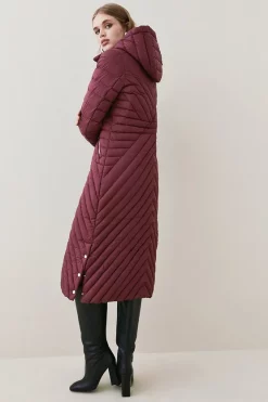 Cheapest 👍 Karen Millen Down Filled Packable Longline 🧥 Coat ⌛ -Karen Millen Outlet store bkk01175 berry xl 2