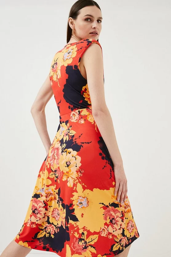 Best deal ๐ Karen Millen Floral Print Cowl Neck Jersey Crepe ๐ Dress - multi ๐ 7 Best deal ๐ Karen Millen Floral Print Cowl Neck Jersey Crepe ๐ Dress - multi ๐ - Image 5