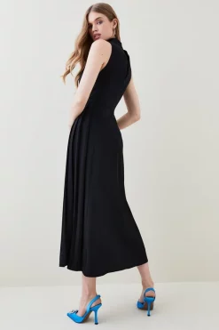 New ๐ Karen Millen Soft Tailored Pleated Panel Midaxi ๐ Dress ๐คฉ 14 New ๐ Karen Millen Soft Tailored Pleated Panel Midaxi ๐ Dress ๐คฉ -Karen Millen Outlet store bkk01991 black xl 2